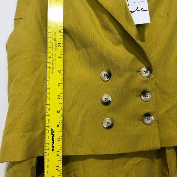 Free People Womens Gabbie Vest Suit Set Yellow Size 14 $308 - Picture 11 of 15